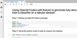 Featured Image for Automatically generate code and documentation using OpenAI CODEX